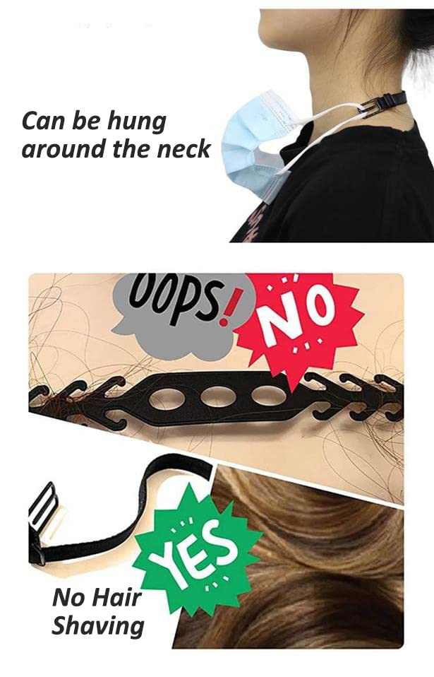 [Australia] - Adjustable Ear Strap Saver Extenders [5 Pack] Extender Holder Comfortable Ear Cord Extension Buckle Hook Band Clip for Adults/Kids 