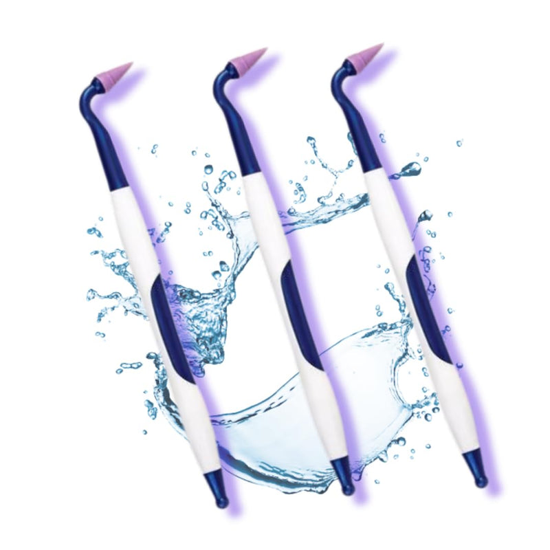 [Australia] - Gum Stimulator - Rubber Tip Stimulator, Dental Plaque Remover Tool Bundled with Travel Zipper Pouch- 3 Pack Total 
