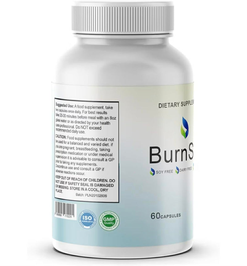 BurnSlim Metabolism Support Capsules – Clinically Researched Ingredients, Energy & Weight Management Support Supplement / 60 Capsules