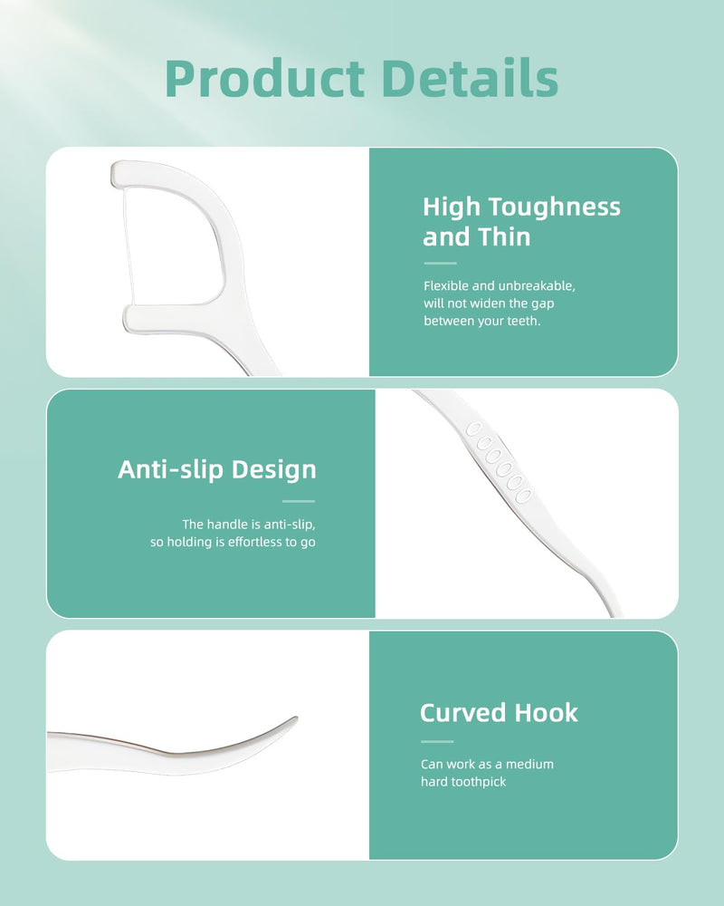 [Australia] - Pack of 600 dental floss sticks, dental floss, teeth cleaning, toothpick stick, disposable dental floss sticks for dental care - teeth cleaning sticks for removing plaque and food residue 