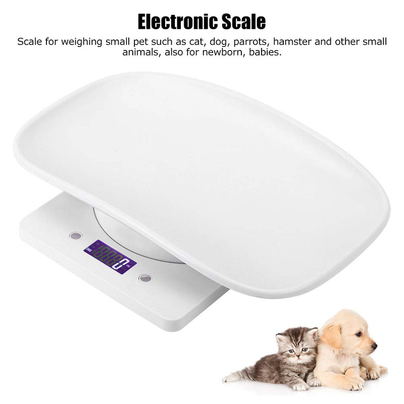 [Australia] - Fdit 10kg/1g Digital Small Pet Weight Toddler Scale Infant Scale Measure Babies Pets Accurately for Cats Dogs Measure Tool Electronic Kitchen Scale 
