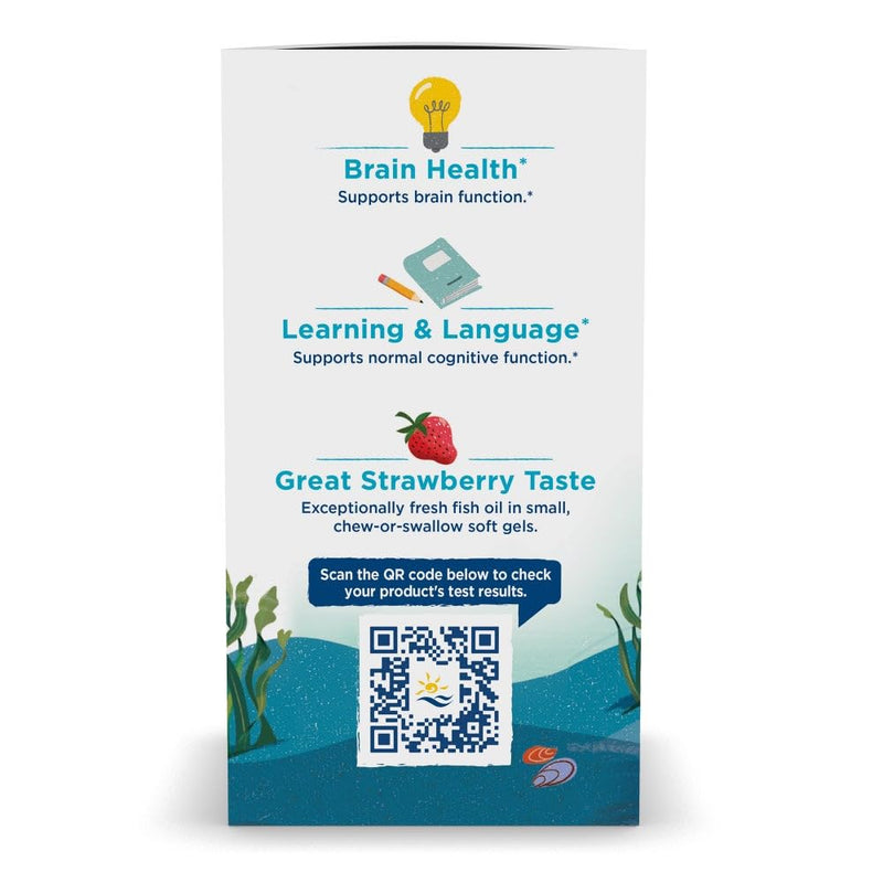 [Australia] - Nordic Naturals Ultimate Omega Jr., Strawberry - 120 Mini Soft Gels - 680 Total Omega-3s with EPA & DHA - Brain Health, Mood, Learning - Non-GMO - 60 Servings 120 Count (Pack of 1) 