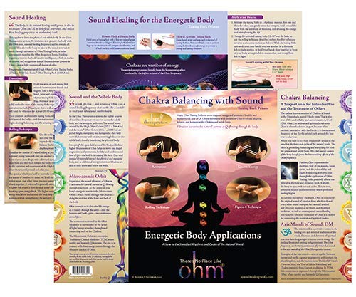 [Australia] - Ohm Therapeutics TUNING FORK TREATMENT CHARTS (3) — for Self-care, Massage Therapy, Energy Practitioners, Chakra Balancing & Sound Therapy 3-chart Bundle 