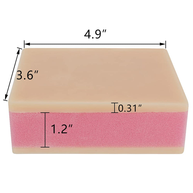 [Australia] - Silicone Sponge Human Skin Injection Pad Training Model, Nurse Student Practice, No Syringe Included!!! 