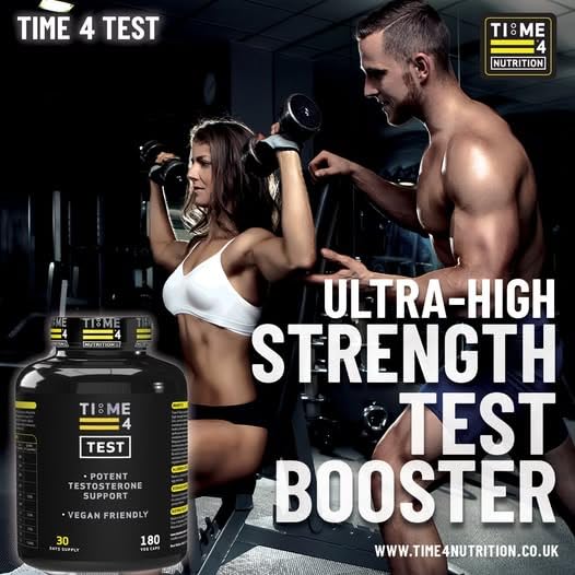 Time 4 Test – Testosterone Booster for Men, High Strength Testosterone Support, Vegan Testosterone Boosters Supplements, Build Lean Muscle, Burn Fat, Libido Booster – 180 Capsules, 30 Days Supply