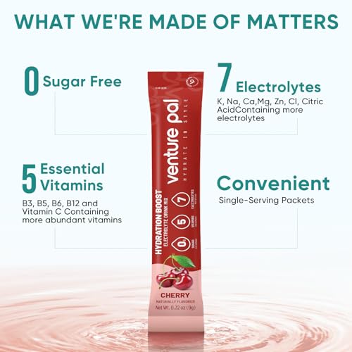 Venture Pal Electrolyte Combo Pack – Everyday Hydration & High Sodium Electrolyte Mix | Sugar-Free, Zero Calories | Keto, Vegan & Paleo Friendly | 32 Sticks