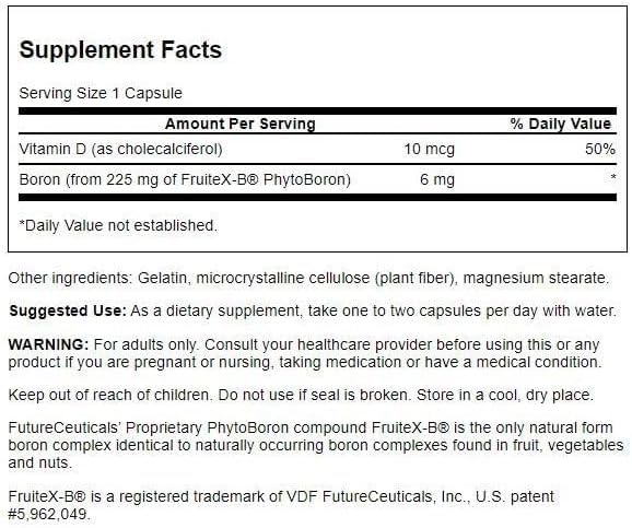 Swanson Vitamin D & Boron, Bone Health, 60 Capsules | A Terrific Twosome for Total Bone Health that Also Supports Healthy Joints, in an Ideal Bioavailable Form for Absorption