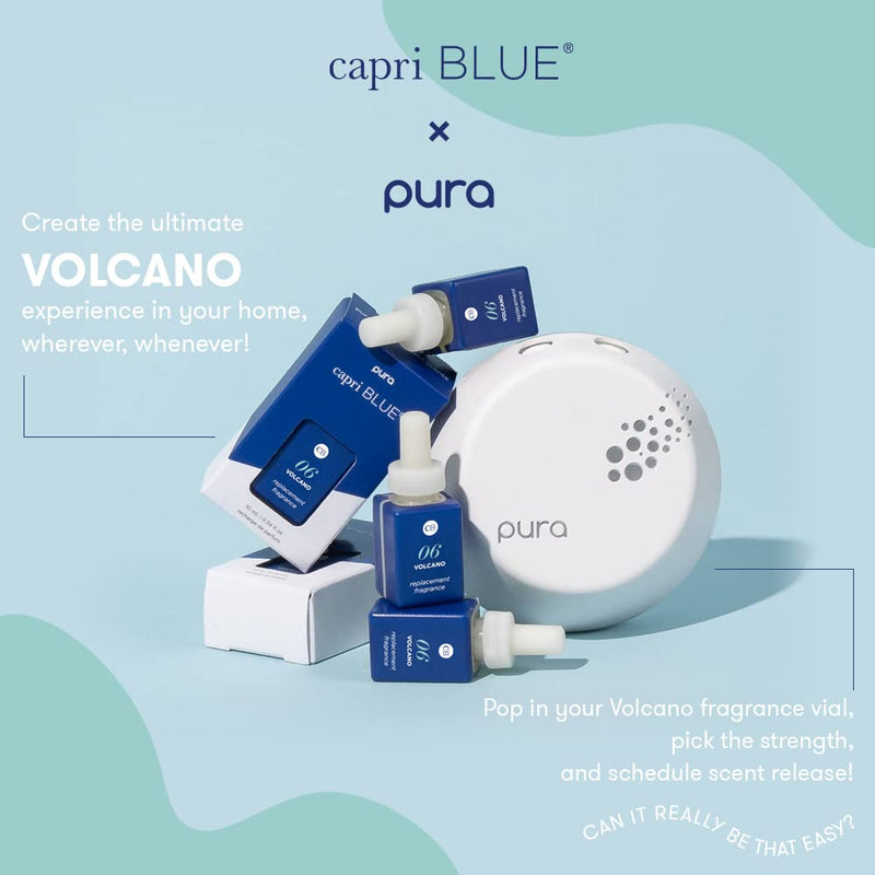 [Australia] - Capri Blue Volcano Pura Smart Home Plug-in Diffuser Refills – Capri Blue Pura Refills – Pura Diffuser Refills with a Tropical, Citrus Scent – Long-Lasting Aromatherapy Diffuser Refills (Pack of 2) 