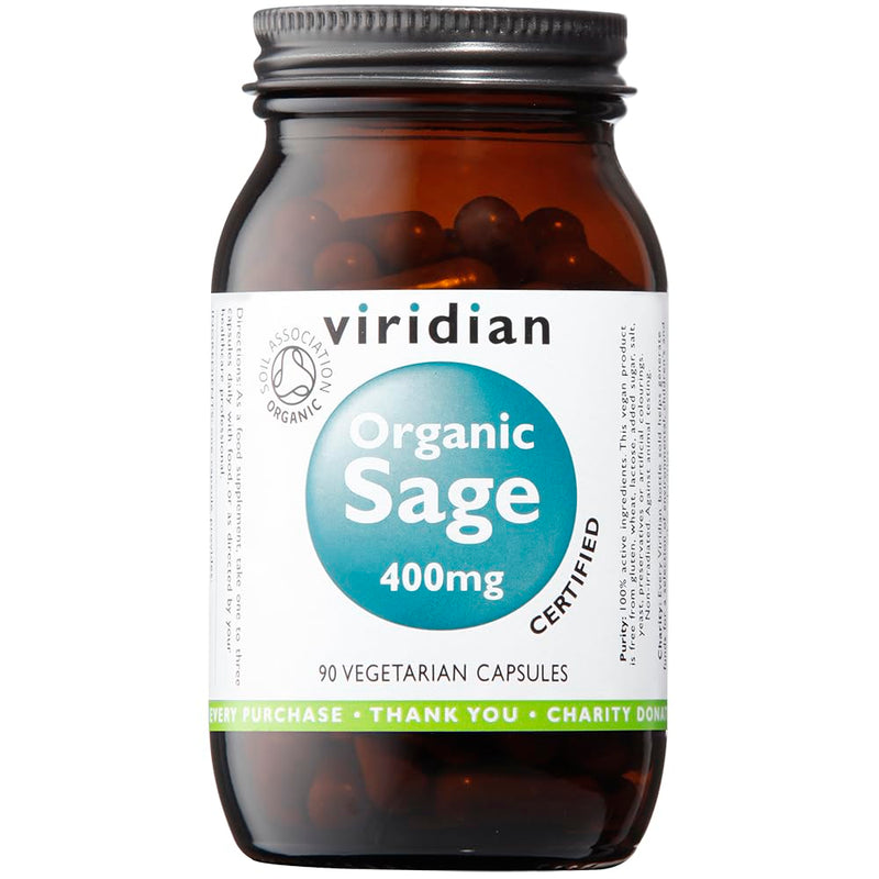 Organic Sage 400mg: 90 Veg Caps