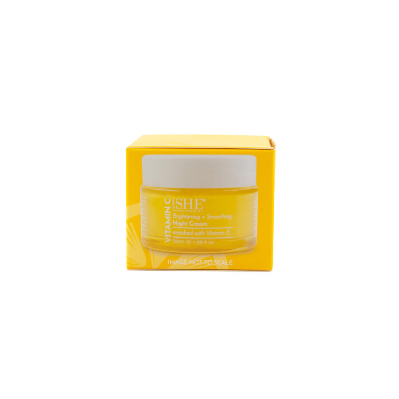 Om She Aromatherapy Vitamin C Night Cream 1.69fl oz - Brightening aand Smoothing, Squalane, Rosehip Oil. Australian Made.