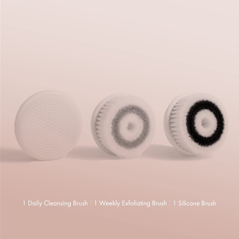 Vanity Planet Raedia & Ultimate Skin Spa Combo 3 Brushes - Designed for Raedia, Glowspin, & Ultimate Skin Spa System to Ensure Effective Cleansing and Exfoliating