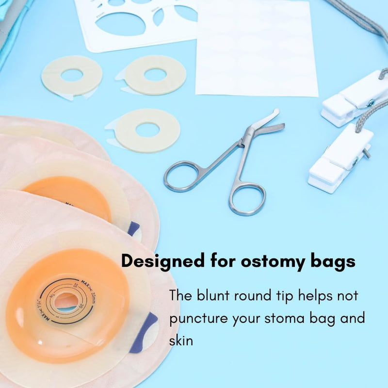 [Australia] - Ostomy Supplies, Ostomy Scissors Stainless Steel Scissors for Doctors, Nurses, Veterinary Home Nursing, 4.3 x 2.1 Inch. 1pcs 