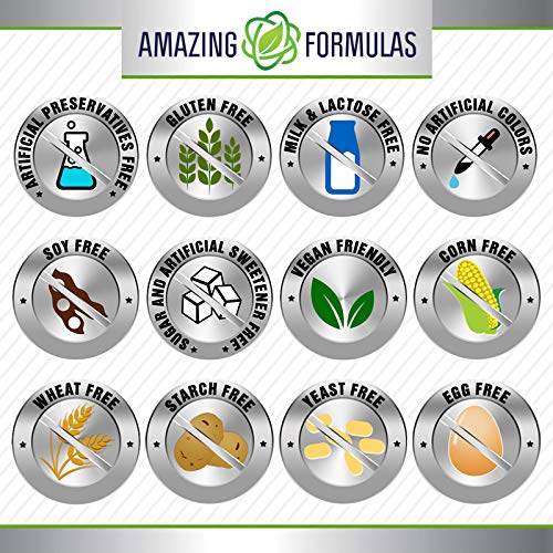[Australia] - Amazing Formulas Quercetin 500mg 120 Veggie Capsules Supplement - Non-GMO - Gluten Free - Supports Overall Health & Well Being 120 Count 