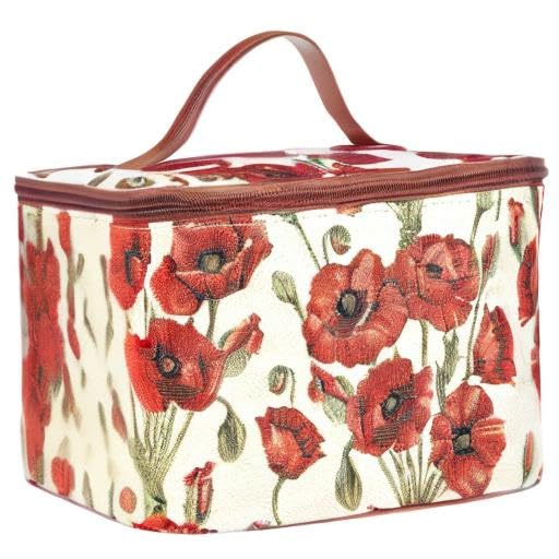 Signare Womens Vanity Bag/Toiletry Case/Make-Up Case, Available in 14 Designs Poppy