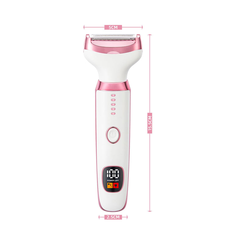 [Australia] - Electric Razor Shavers for Women Wet/Dry 5 in 1 Bikini Trimmer Face Razors for Face Nose Eyebrow Arms Armpit Legs Pubic Area Painless Facial Hair Removal 