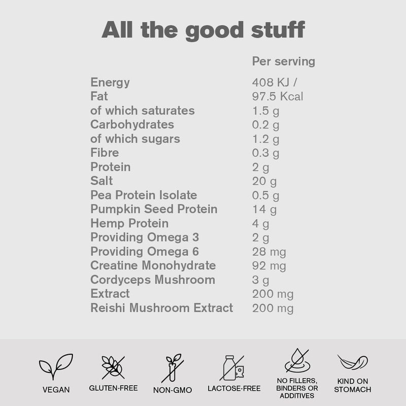 DR VEGAN® Protein & Creatine Superblend | Plant Based Protein Powder, Unflavoured (450g) | 20g Pea, Pumpkin & Hemp Protein, 3g Creatine, 200mg Reishi & Cordyceps Mushrooms | Dairy & Gluten Free
