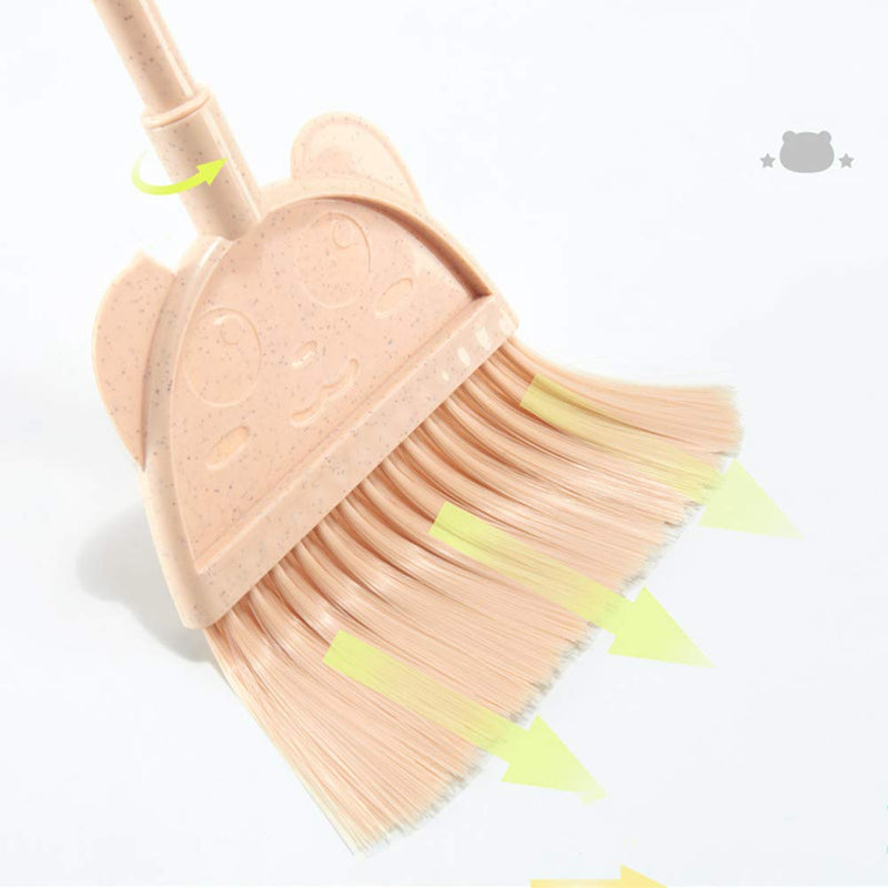 [Australia] - Mini Broom with Dustpan for Kids,Little Housekeeping Helper Set (Pink) 