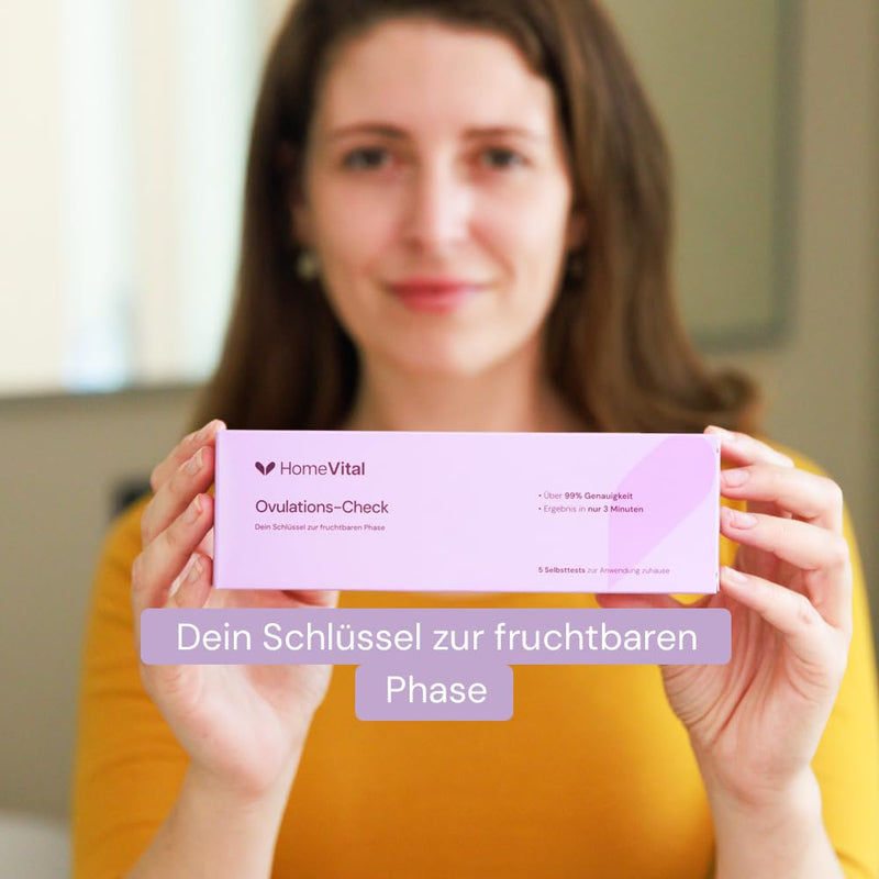 [Australia] - HomeVital Ovulation test with sensitivity 30mlU/ml (5 pieces) - Fertility test for women - Ovulation test strip kits - Ovulation tests Get pregnant & increase fertility Aids 
