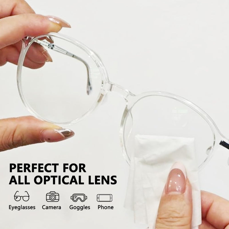 [Australia] - 200 Count Lens Wipes for Eyeglasses Individually Wrapped Pre-Moistened Wipes Cleaner for Glasses Screens Camera Lens 