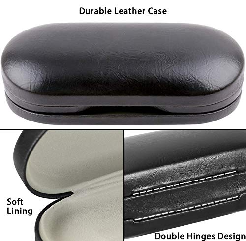 [Australia] - Muf 2 in 1 Double Sided Portable Contact Lens Case and Eyeglasses Case,Dual Use Design with Built-in Mirror,Tweezer and Contact Lens Solution Bottle Included for Travel Kit(Green) Black&Green 