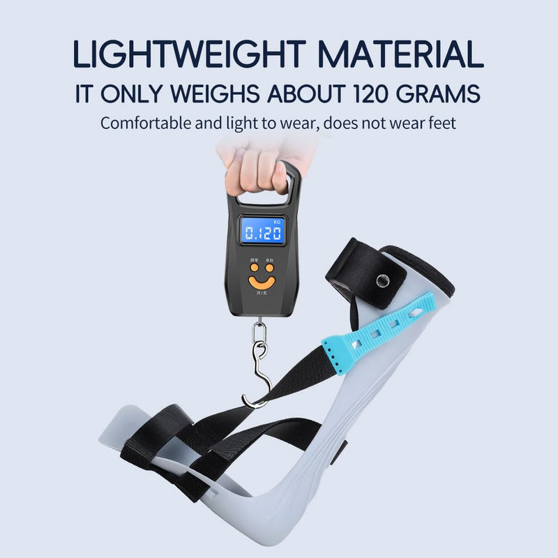 Laway Drop Foot Brace AFO Ankle Support Lightweight Orthotic Device, Adjustable Leg Strap for Stroke/Paralysis/Nerve Damage Patients, Unisex for Left/Right Foot, Daily Rehabilitation Use (Large, right foot) Large