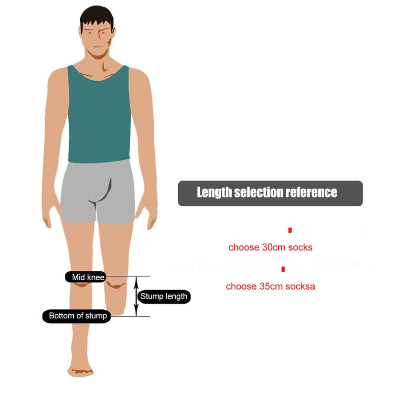 [Australia] - Pack of 5 Stump Socks, Prosthetic Socks for Amputees Below the Knee, Stump Shrinker Limb Compression Amputee Care Breathable Thick Cotton Elastic Sweat Absorption (L) 