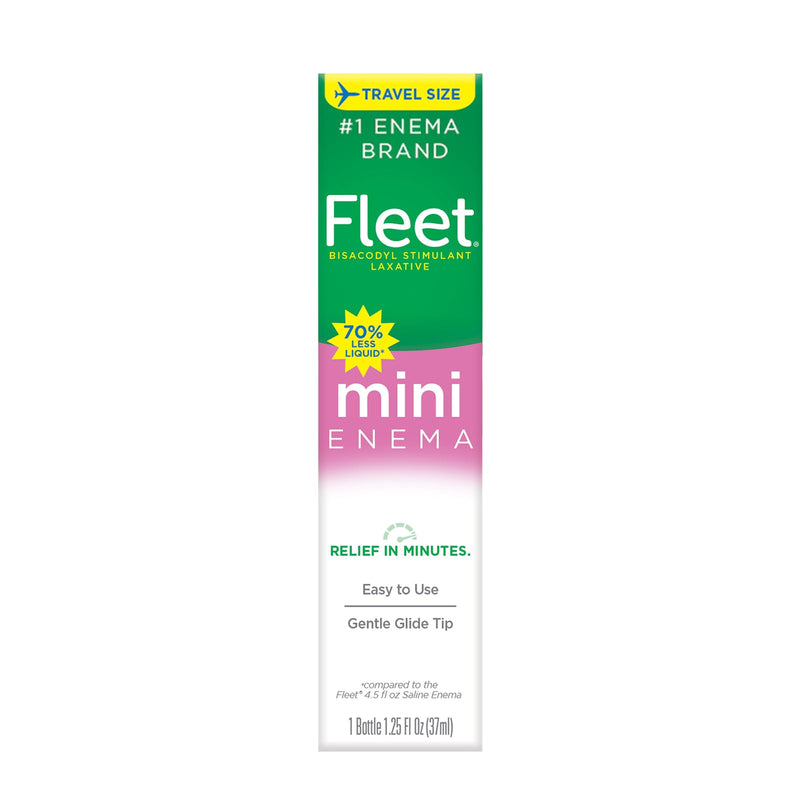 [Australia] - Fleet Mini Enema, Bisacodyl Stimulant Laxative, Travel Size 1.25 fl oz (1 Bottle), Constipation Relief for Adults & Children Age 12+ 1.25 Ounce (Pack of 1) 