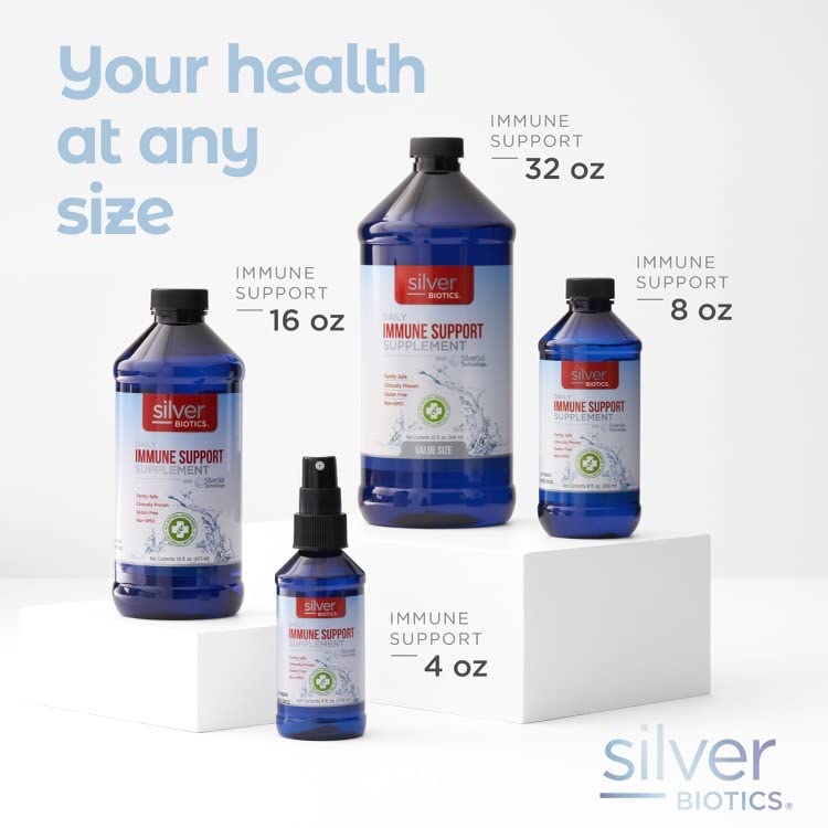[Australia] - Silver Biotics Colloidal Nano SilverSol Ag₄O₄ 10 PPM Immune Support | Bio-Hacking Immune Building Natural Support | 16 Fl Oz 1 Pound (Pack of 1) 