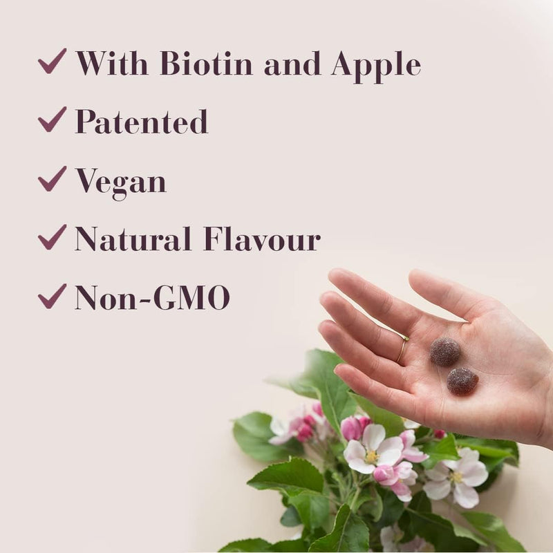 NEW NORDIC Hair Volume Daily Biotin Support Gummies 60-Day Supply - 1 Pk | Daily biotin gummies with biotin and apple extract in a delicious red apple flavor for everyday wellness routines 60 Count (Pack of 1)