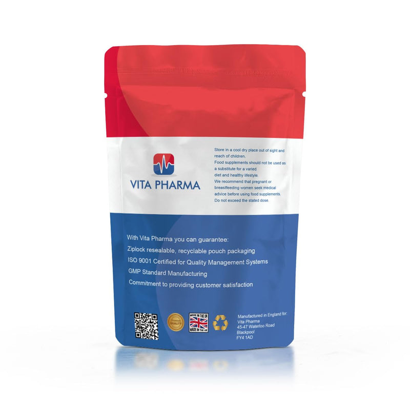 VITA PHARMA Alpha-Gpc 600mg 120 Capsules, Memory & Cognitive Function, Mental Focus & Clarity, Brain Health, Mental Performance