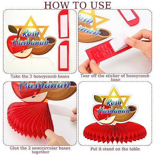 Libima 12 Pcs Rosh Hashanah Decorations Jewish Table Centerpieces Decor