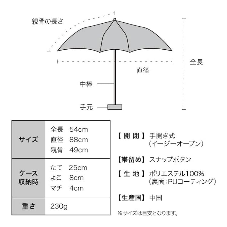 Wpc. UV Protection Organza Print Mini Folding Umbrella black – Cute & Elegant Sun & Rain Umbrella, 100% UV Cut, Waterproof