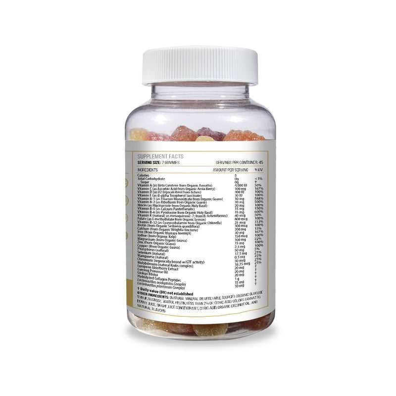 ACTIF Women Age 60+ Gummies with 25+ Advanced Factors and Probiotics - Non GMO, Made in USA, 90 Count