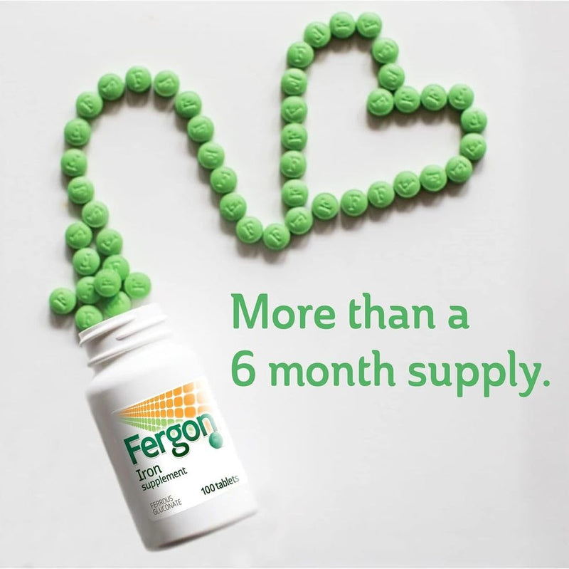 [Australia] - Fergon High Potency Iron Highly Soluble & Easily Digested, 27 mg Iron, 100 Tablets 