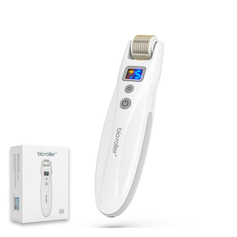 Bioroller G5 Derma Roller Microneedle Roller 0.25mm Micro Needling 540 Titanium Microneedling Skincare Tools for Man & Women