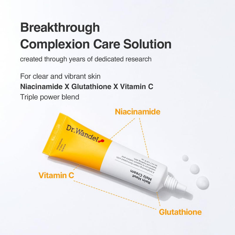 Melz Cream 30ml / 1.01fl.oz | Hydrating Facial Cream with Melazero V2, Niacinamide & Tranexamic Acid | Blemish Care & Tone-Enhancing Formula | Korean Skincare