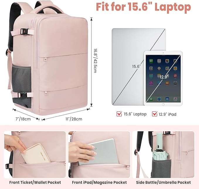 BAGAIL 10 Set Packing Cubes and Travel Laptop Backpack