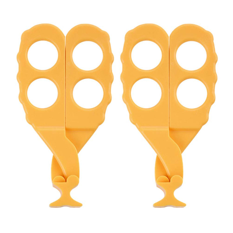 [Australia] - EXCEART 2PCS Baby Food Choppers Food Cutter Multifunctional Masher Chopper Crusher Food Cut Kids Safe Feeding Helper Home Kitchen Food Slicer Shears for Babies Toddlers (Yellow) 