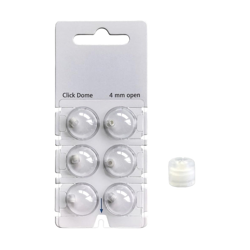 6 Dome Click-Open for Signia, Rexton Hearing Aids (S (4mm) S (4 mm)
