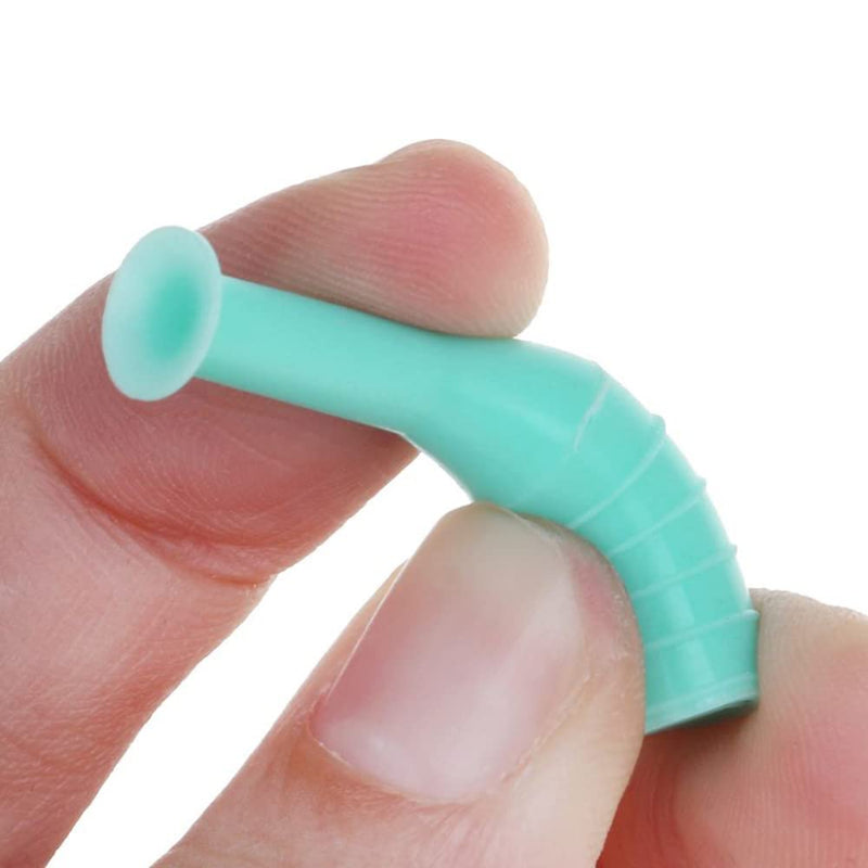 [Australia] - TAIHE Contact Lens Insertion Aid, Contact Lens Sucker Soft Lenses, Silicone Contact Lens Insertion Aid, Pack of 4 Contact Lens Remover with Bottle for Soft Hard Lenses, Green 