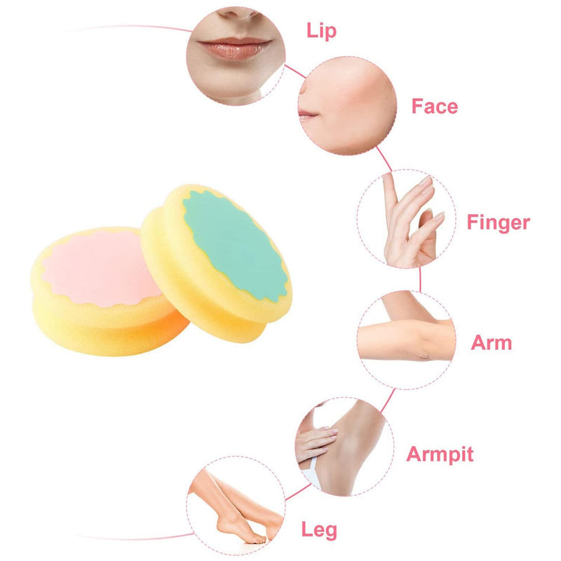 [Australia] - Sreuyong Pack of 5 Hair Removal Pads Painless Hair Removal Sponge for Face Leg Arm Body Reusable Physical Hair Removal Tool 