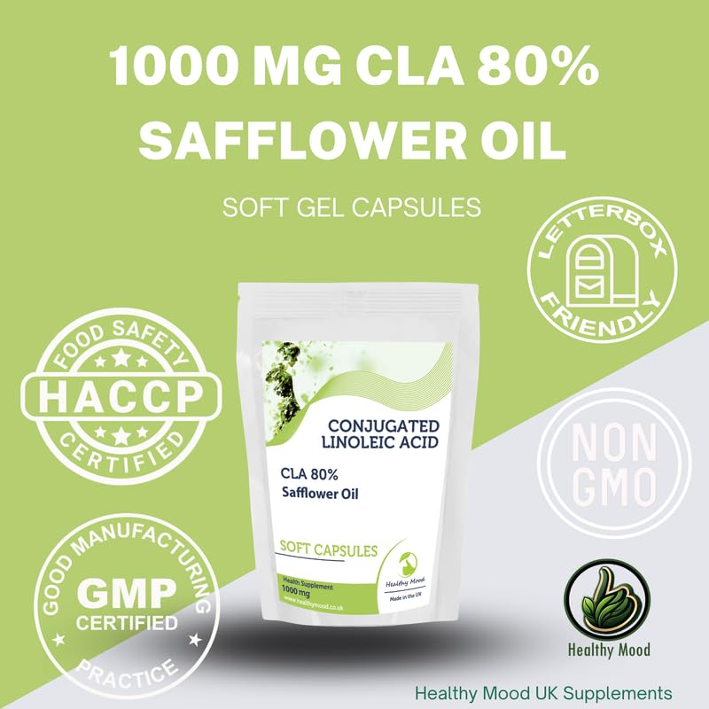 Conjugated Linoleic Acid 1000mg CLA 80% 250 Soft Capsules - Choose Your Packet Size - LetterBox Friendly UK Fast Delivery -