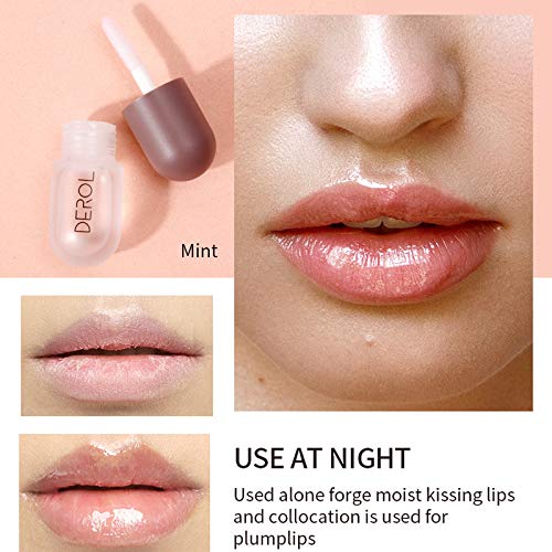 Lip Plumper,Derol Lip Plumper by NVYUE,Natural Lip Plumper and Lip Care Serum,Lip Enhancer for Fuller(2PCS)