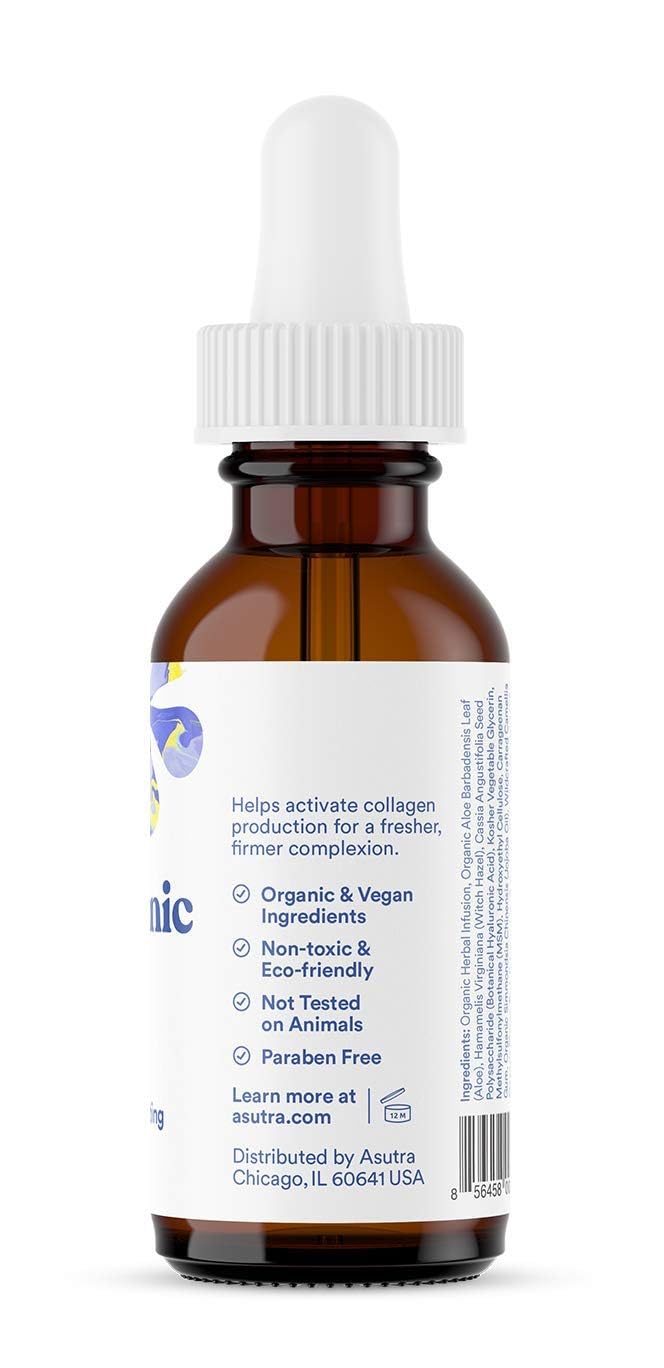 ASUTRA 2 Pack Hyaluronic Acid Serum for Face (1 Fl Oz) | 1 fl oz (Pack of 2)- Vitamin C & E, Aloe, Green Tea, Geranium & Jojoba Oil, Plumping Face Serum, Hydrating Facial Skin Care 1 Fl Oz (Pack of 2)