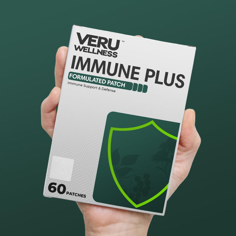 Veru Wellness Immune Plus Patch - Zinc, Elderberry & Echinacea, 60 Count | Easy To Apply