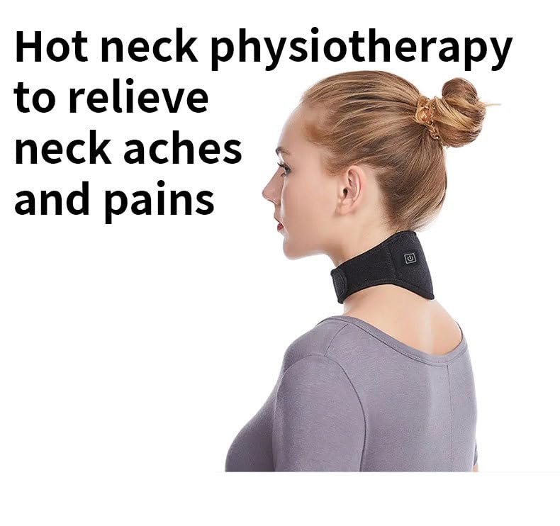 USB Neck Brace Heating Pad Electric Heated Neck Strap Wrap Rechargeable Protector Warmer for Soreness Stiffness