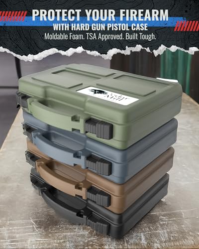 TSA Travel Locks and Hard Gun Case Bundle for Handguns, EPE Foam