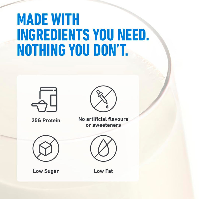Isopure Unflavoured Whey Protein Isolate Powder, High in Protein with 25 g per Serve, Low in Sugar, No Artificial Flavours or Sweeteners, Made with Only 2 Ingredients, 435 g