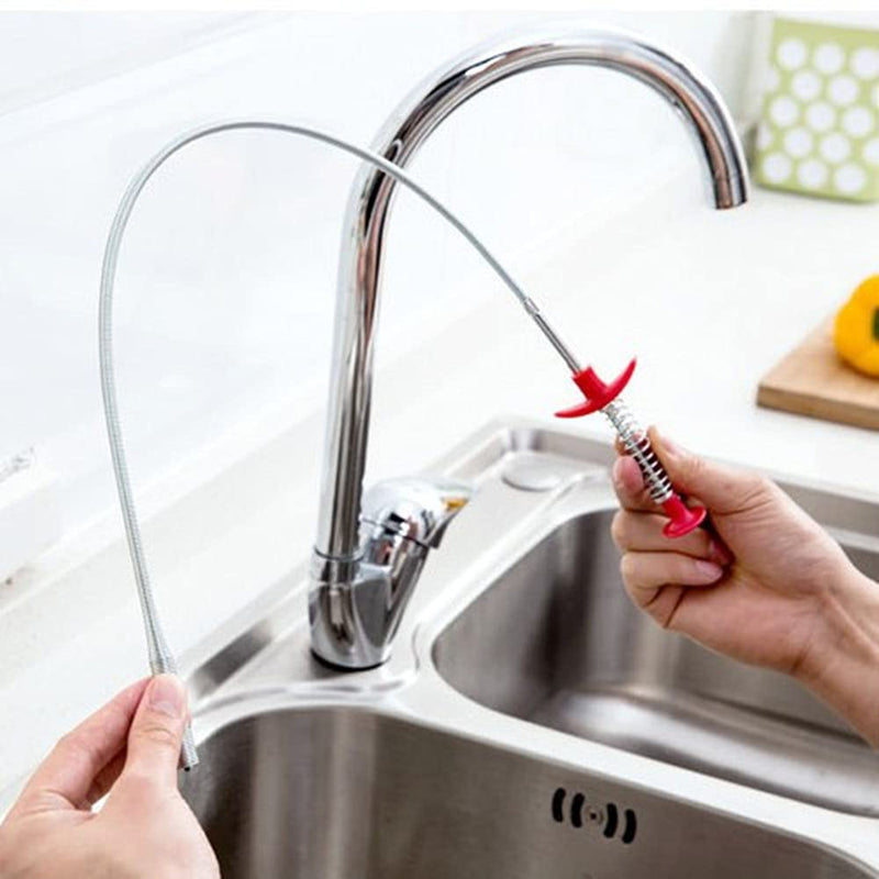 [Australia] - Flexible Grabber Claw Pick Up Reacher Tool with 4 Claws Bendable Hose Pickup Reaching Assist Tool for Litter Pick, Home Sink, Drains, Toilet(24 Inches) 1 Pack 