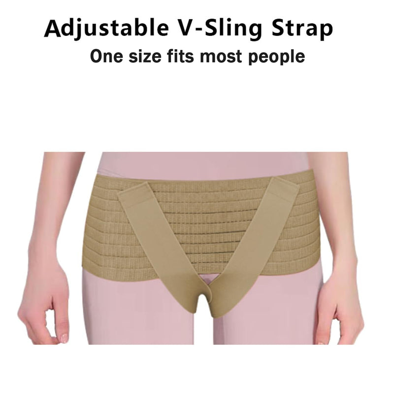 V-Sling Pelvic Support Belt for Pregnancy SPD, Prolapse, Pelvic Floor support, Postpartum Recovery,Organ Prolapse Support(Beige)